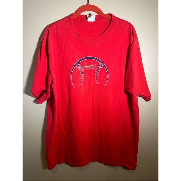 Y2K 2006 St‎ Louis Cardinals Tshirt  Red & Blue - Picture 1 of 4